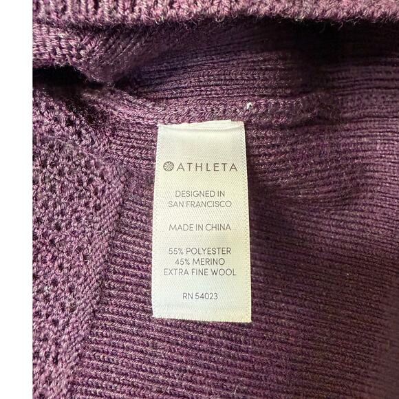 Athleta Verona Wool Blend Sweater Hoodie Size Small Retail $219 - Picture 6 of 10